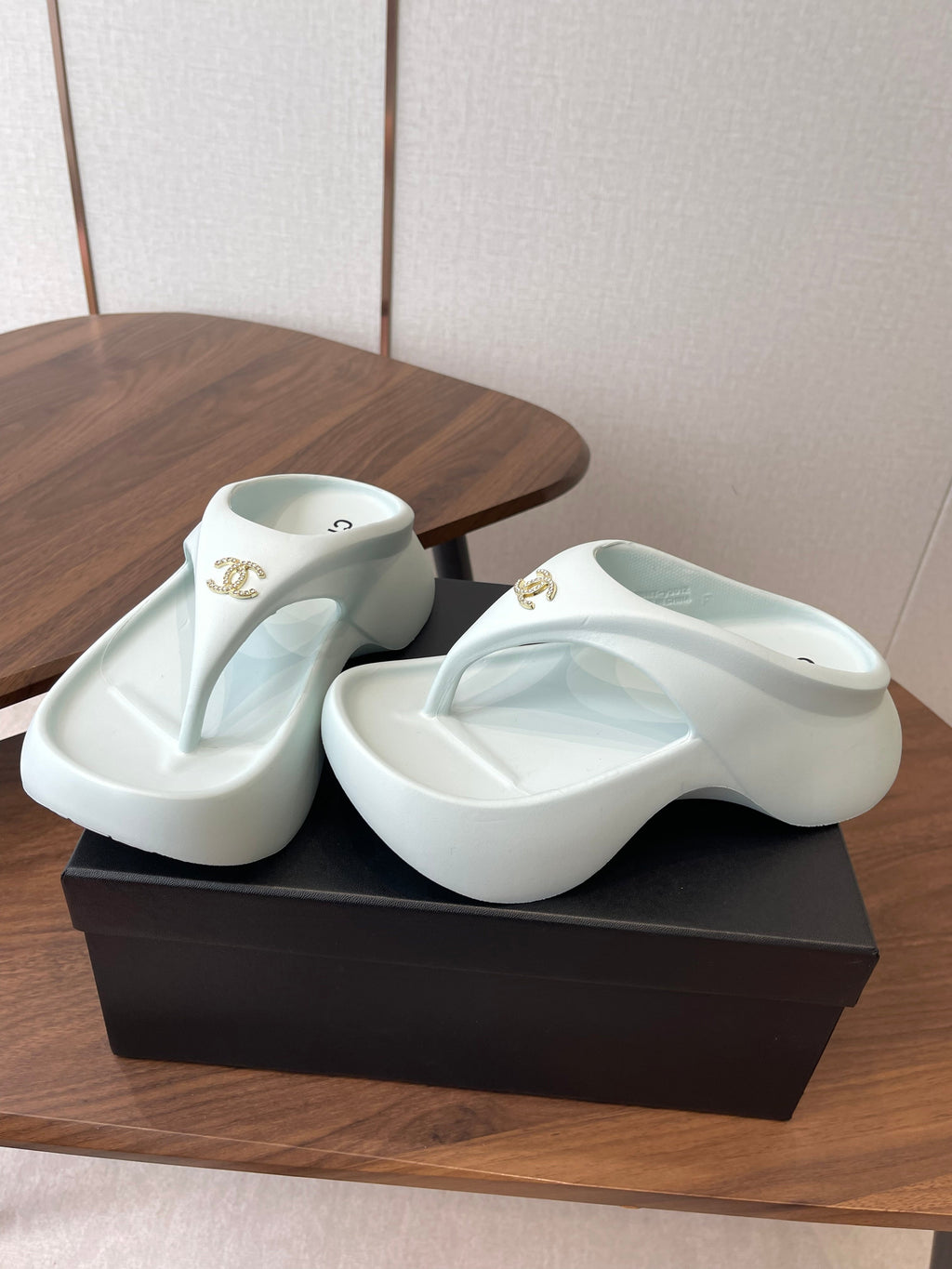CC 26s Platform Flip-Flops Light Blue Rubber 727522