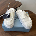 Prada 26s Mules White Mesh Fabric 727679