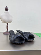 BV Blink Mule 5cm Black Intrecciato Leather