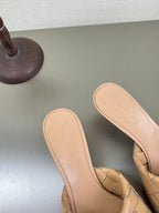 BV Blink Mule 5cm Buff Beige Intrecciato Leather