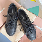 Miu Gymnasium Sneakers Black Cowhide 509751