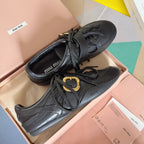 Miu Sneakers With Bucklee Black Leather 509755