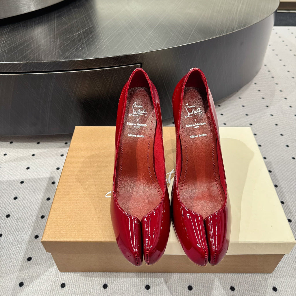 CL x Margiela 25 Pumps Red 10cm Patent Leather 296035
