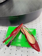 BV 26s Slingback Flats Red Calfskin