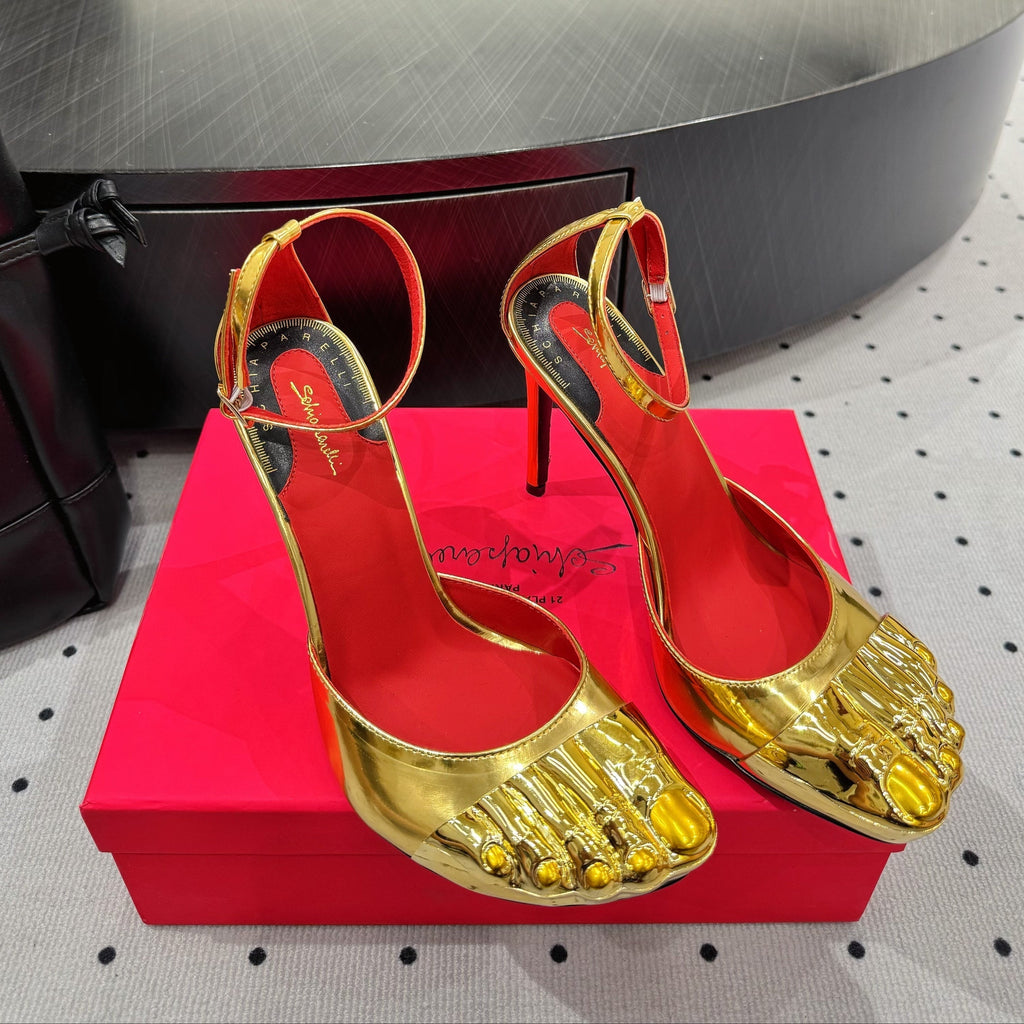 CL 25 Elsa Schiapar Slingback Gold   Cowhide 321605