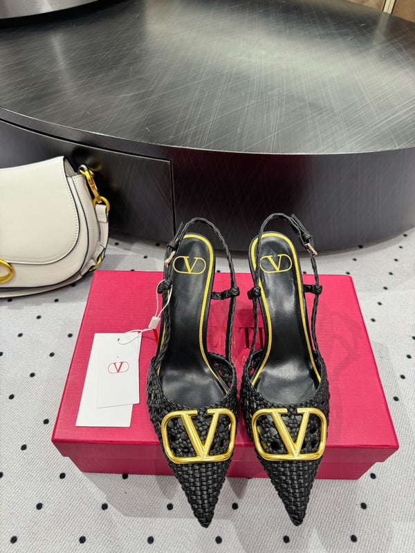 VT 25 Weaving Slingback Black Sheepskin 326699