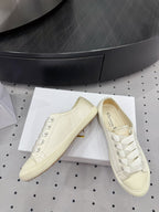 Dior Lucky Sneaker Ivory Satin 618069