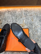 HM Meli Ballet Flat Black Lambskin 799549