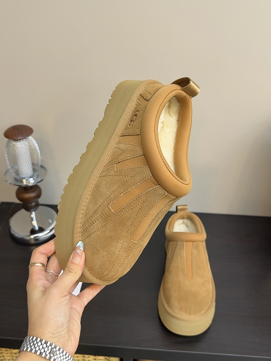 UGG Tazz Sunwave Slippers Brown Suede