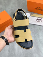 HM Men's Chypre Sandals Yellow Jasmine Calfskin 645503