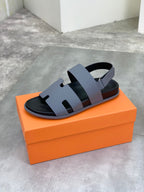HM Men's Chypre Sandals Grey Calfskin 645504