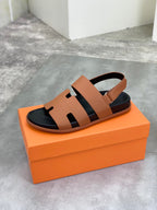 HM Men's Chypre Sandals Brown Calfskin 645505