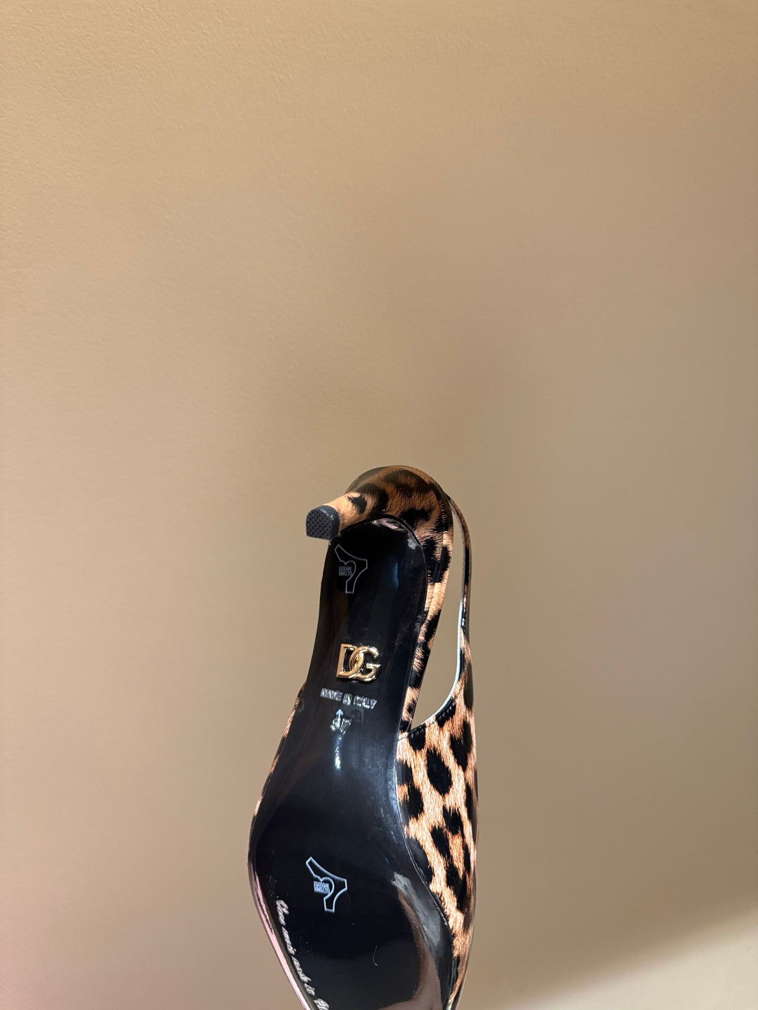 DC Slingback Pumps 65mm Leopard-Print   And Sheepskin 379286