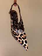 DC Slingback Pumps 65mm Leopard-Print   And Sheepskin 379286
