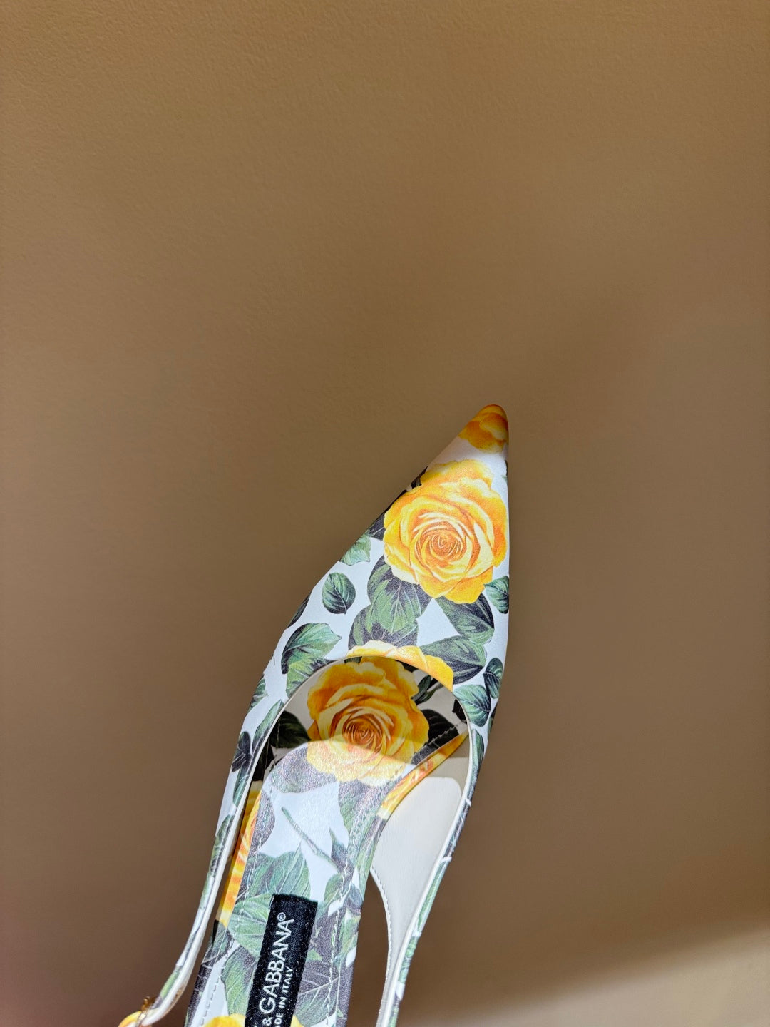 DC Slingback Pumps 65mm Yellow Rose-Print   And Sheepskin 379287
