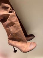 Loewe Toy Over Boots Brown Suede 524996