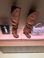 Loewe Toy Over Boots Brown Suede 524996