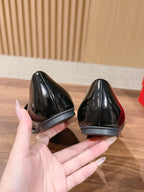 Ferragamo Vara Bow Mary Jane 3cm Black Glossy Leather 693004