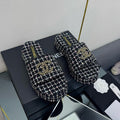 CC 25 Flatform Slide Black Fabric 238492