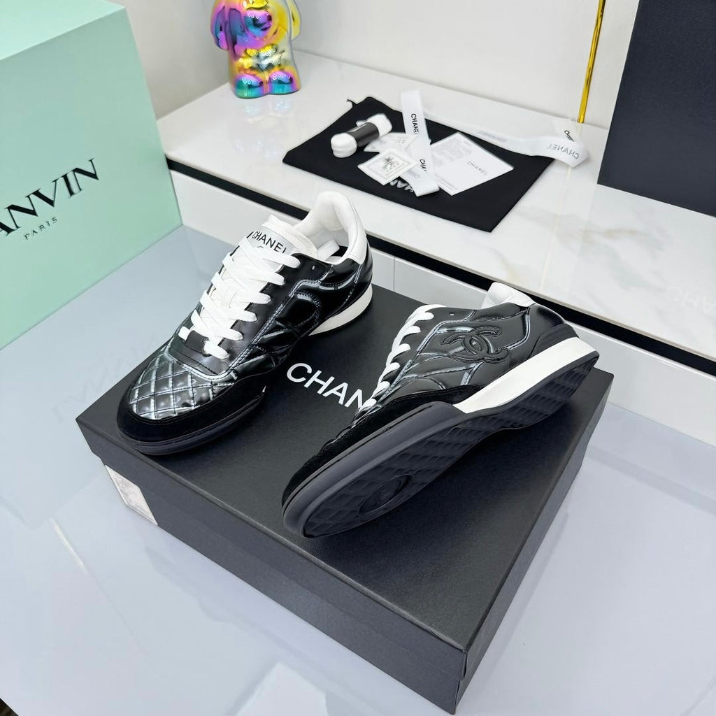 CC 25 Trainers White & Black Cowhide 413829