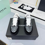 CC 25 Trainers White & Black Cowhide 413829