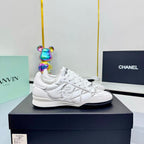 CC 25 Trainers White & Sliver Cowhide 413830