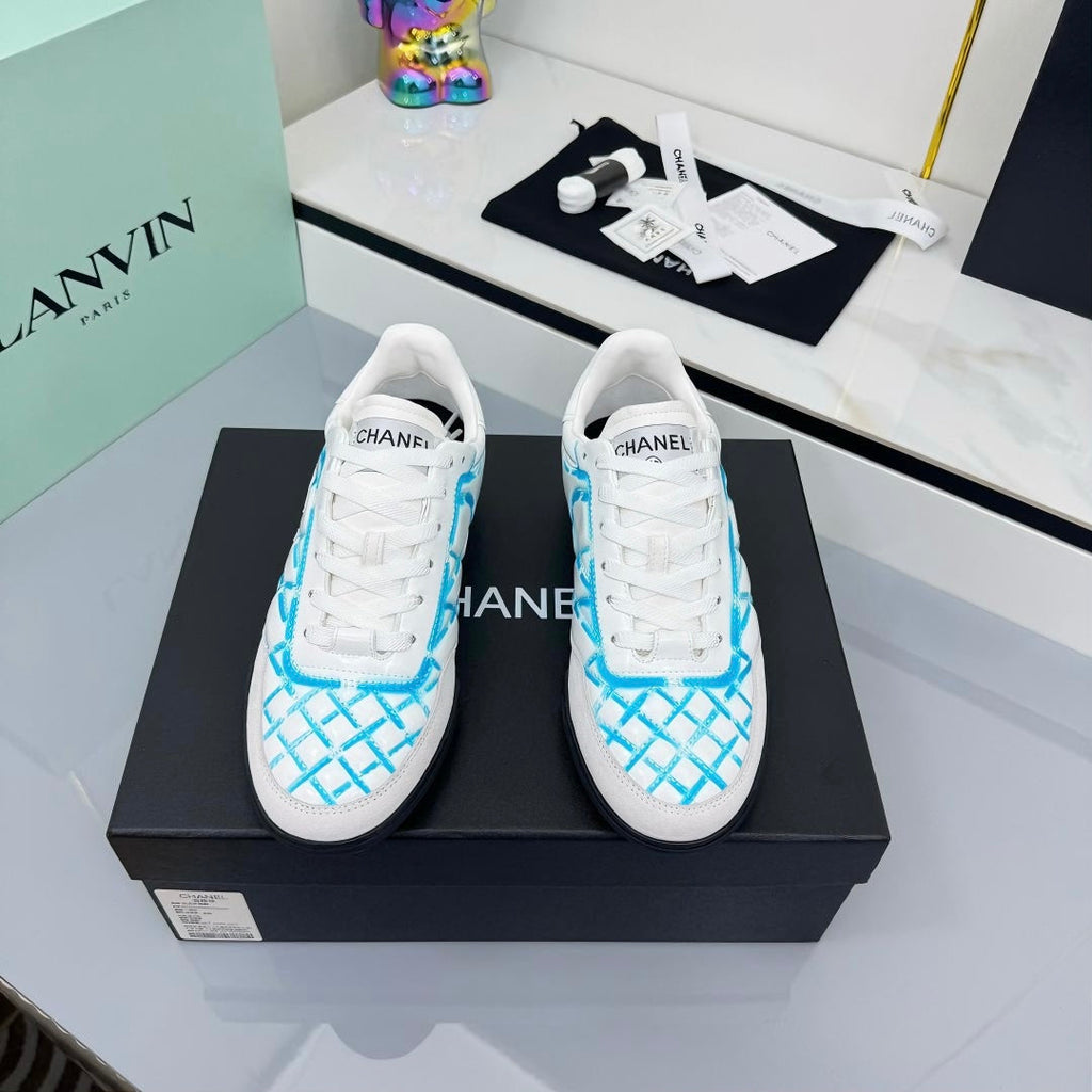 CC 25 Trainers White & Blue Cowhide 413833