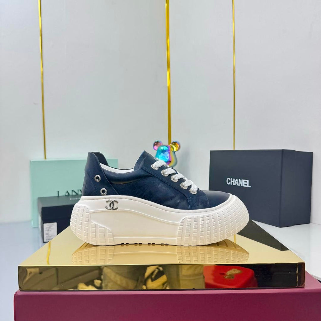 CC 25C Panda Sneakers Black White Sheepskin Mesh 413850