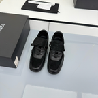 CC 26C New Quilted Training Shoes Black Suede Sheepskin