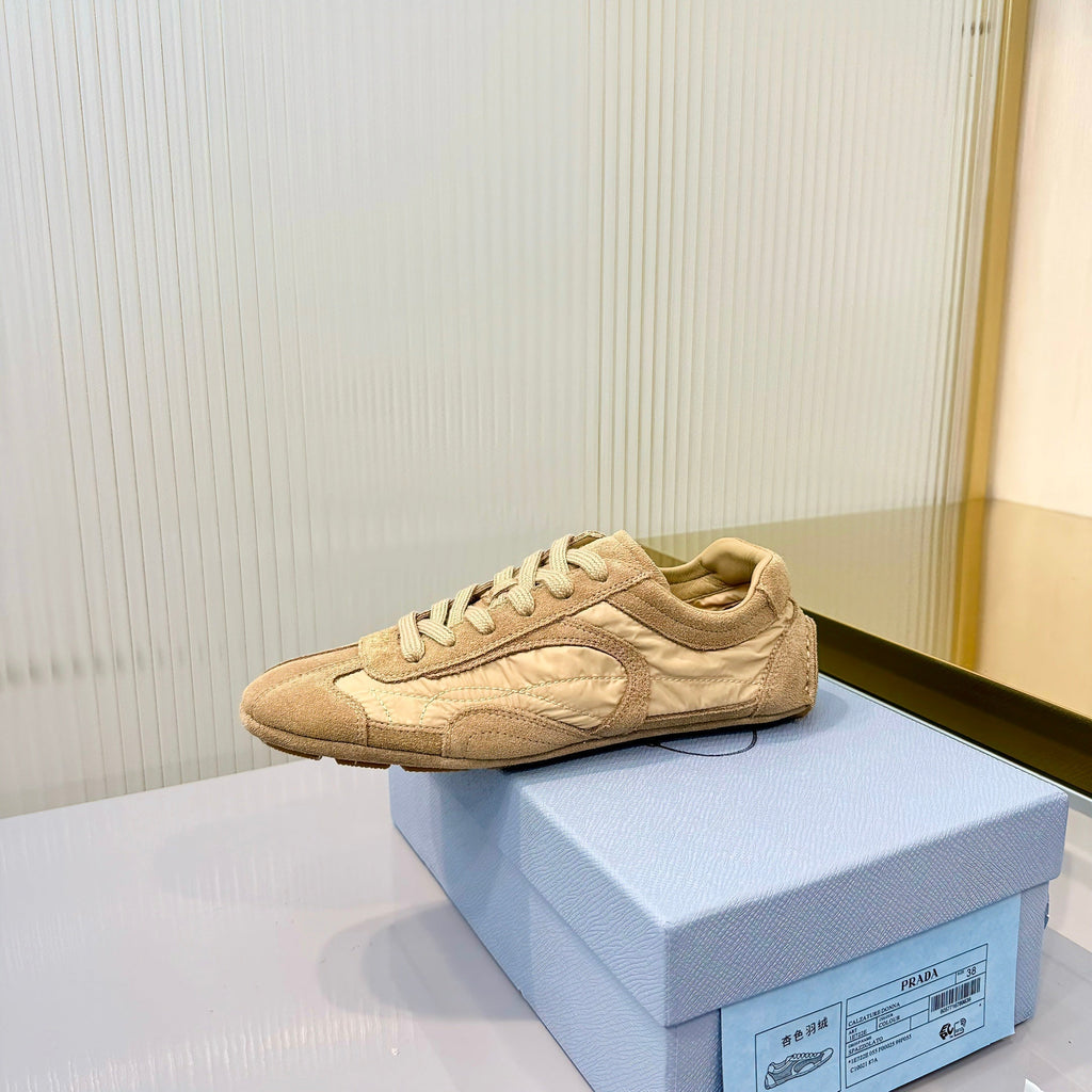 Prada Montecarlo Sneakers Khaki Re Nylon Suede 715028