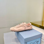 Prada Montecarlo Sneakers Light Pink Re Nylon Suede 715031