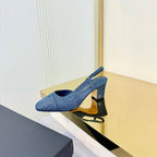 CC 26 Slingback High Heel 6.5cm Blue Denim 714021