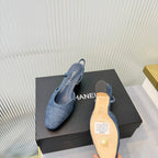 CC 26 Slingback High Heel 6.5cm Blue Denim 714021