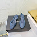 CC 26 Slingback Flat Blue Denim 714027
