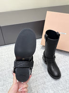 MIU MIU Martin boots Black Sheepskin 461850