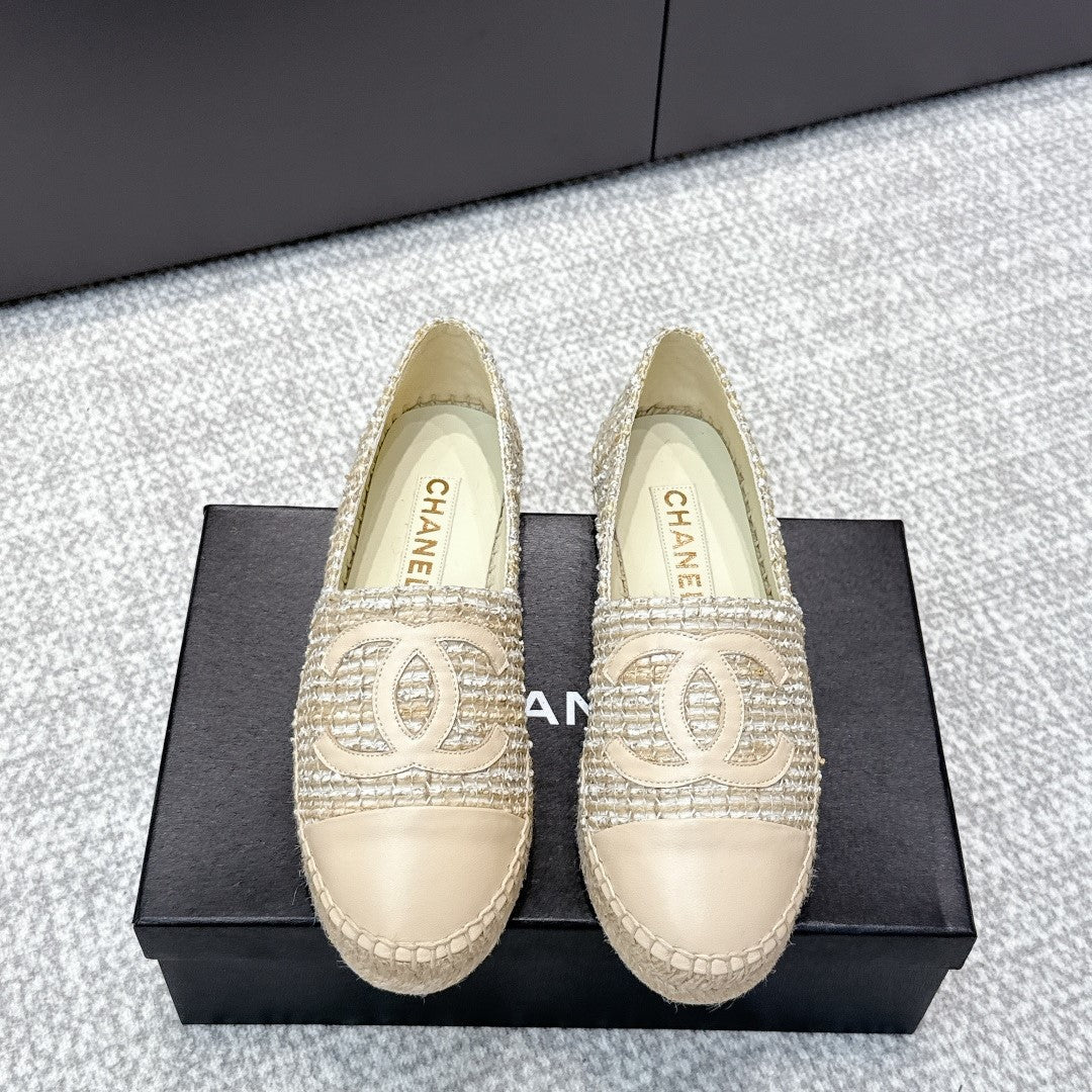 CC Espadrilles Beige Tweed 653920