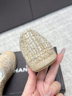 CC Espadrilles Beige Tweed 653920