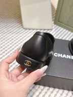 CC 26SS Loafers 3cm Black Cowhide 653489