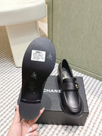 CC 26SS Loafers 6cm Black Cowhide 653495