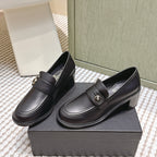 CC 26SS Loafers 6cm Black Cowhide 653495