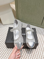 CC 25s AW Ballet Flat Sliver Sequin Woven 612350