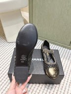 CC 25s AW Ballet Flat Black Sequin Woven 612351