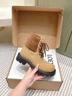 Loewe 2025 Sierra Ankle Boot Tan Black Suede 556050