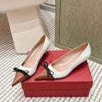 VT 26s Pump 45 White Brown   Leather 612249