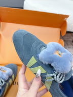 LV Sneakerina Sneaker With Vivienne Blue Suede 616955