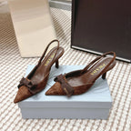 PRA 2026S Slingback 70 Brown Suede 657737