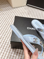 CC 26s Flip-Flop Light Grey Blue Sheepskin 632359