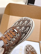 CD Saltwind Sneaker Brown Oblique Jacquard Cotton 632434