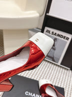 CC 2026 Pump 9cm Red White Patent Leather 721424