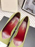 CC 2026 Pump 9cm Green White Lambskin 721426